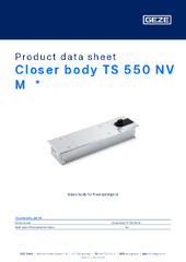 Closer body TS 550 NV M  * Product data sheet EN
