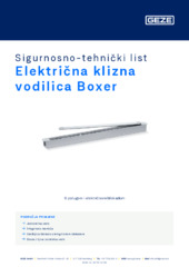 Električna klizna vodilica Boxer Sigurnosno-tehnički list HR