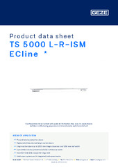 TS 5000 L-R-ISM ECline  * Product data sheet EN