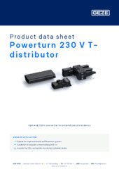 Powerturn 230 V T-distributor Product data sheet EN