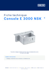 Console E 3000 NSK  * Fiche technique FR