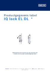 IQ lock EL DL  * Productgegevens tabel NL