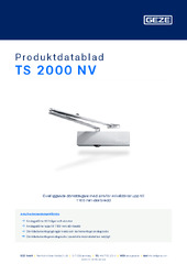TS 2000 NV Produktdatablad SV