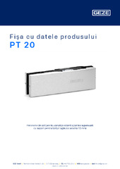 PT 20 Fișa cu datele produsului RO