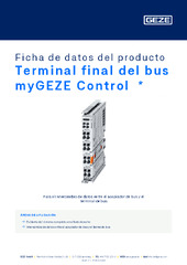 Terminal final del bus myGEZE Control  * Ficha de datos del producto ES