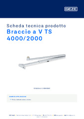 Braccio a V TS 4000/2000 Scheda tecnica prodotto IT