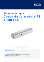 Corps de fermeture TS 4000 EFS  * Fiche technique FR