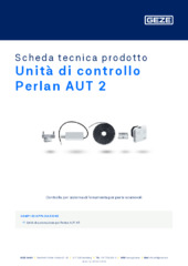 Unità di controllo Perlan AUT 2 Scheda tecnica prodotto IT