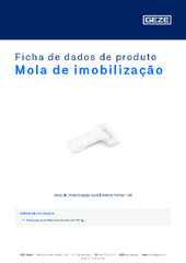 Mola de imobilização Ficha de dados de produto PT