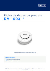 RM 1003  * Ficha de dados de produto PT