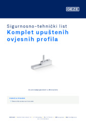 Komplet upuštenih ovjesnih profila Sigurnosno-tehnički list HR