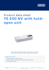 TS 500 NV with hold-open unit Product data sheet EN