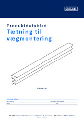 Tætning til vægmontering Produktdatablad DA