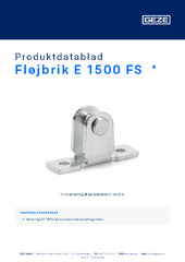 Fløjbrik E 1500 FS  * Produktdatablad DA