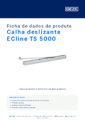 Calha deslizante ECline TS 5000 Ficha de dados de produto PT