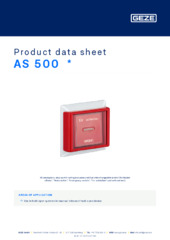 AS 500  * Product data sheet EN