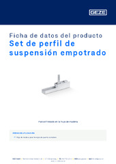 Set de perfil de suspensión empotrado Ficha de datos del producto ES