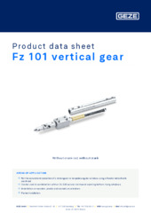 Fz 101 vertical gear Product data sheet EN