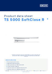 TS 5000 SoftClose R  * Product data sheet EN