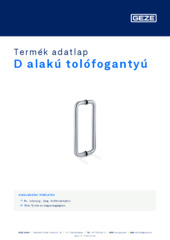 D alakú tolófogantyú Termék adatlap HU