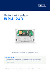 WRM-24B Ürün veri sayfası TR