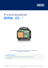 WRM-24  * Produktdatablad SV
