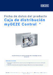 Caja de distribución myGEZE Control  * Ficha de datos del producto ES