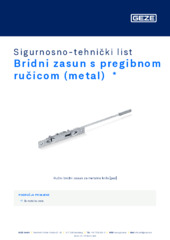 GEZE flush bolt metal Sigurnosno-tehnički list HR