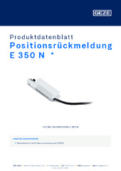 Positionsrückmeldung E 350 N  * Produktdatenblatt DE