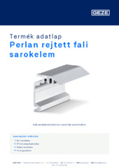 Perlan rejtett fali sarokelem Termék adatlap HU