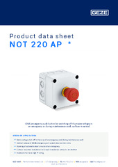 NOT 220 AP  * Product data sheet EN