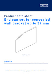 End cap set for concealed wall bracket up to 37 mm Product data sheet EN