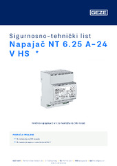 Napajač NT 6.25 A-24 V HS  * Sigurnosno-tehnički list HR