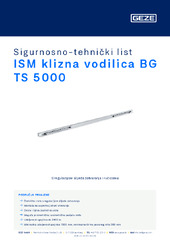 ISM klizna vodilica BG TS 5000 Sigurnosno-tehnički list HR