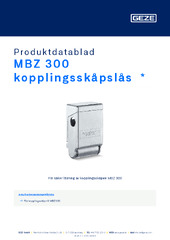 MBZ 300 kopplingsskåpslås  * Produktdatablad SV