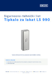 Tipkalo za lakat LS 990 Sigurnosno-tehnički list HR