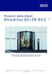 Slimdrive SC-FR RC2  * Product data sheet EN