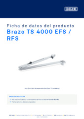 Brazo TS 4000 EFS / RFS Ficha de datos del producto ES
