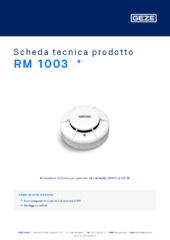 RM 1003  * Scheda tecnica prodotto IT