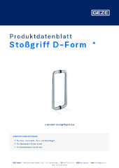 Stoßgriff D-Form  * Produktdatenblatt DE