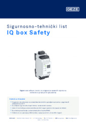 IQ box Safety Sigurnosno-tehnički list HR