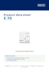 E 70 Product data sheet EN