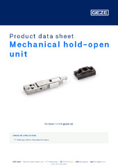 Mechanical hold-open unit Product data sheet EN