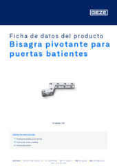 Bisagra pivotante para puertas batientes Ficha de datos del producto ES