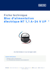 Bloc d'alimentation électrique NT 1,1 A-24 V UP  * Fiche technique FR