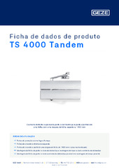 TS 4000 Tandem Ficha de dados de produto PT