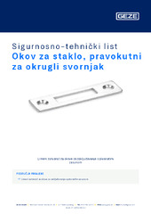 Okov za staklo, pravokutni za okrugli svornjak Sigurnosno-tehnički list HR