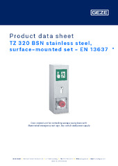 TZ 320 BSN stainless steel, surface-mounted set - EN 13637  * Product data sheet EN
