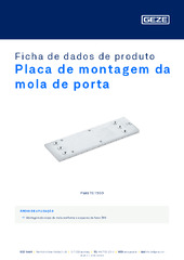 Placa de montagem da mola de porta Ficha de dados de produto PT