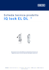 IQ lock EL DL  * Scheda tecnica prodotto IT